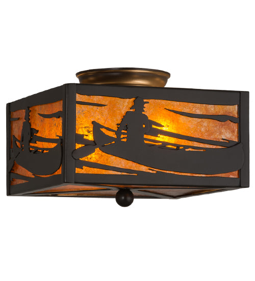 Meyda Tiffany Canoe At Lake 23991 Ceiling Light - Timeless Bronze