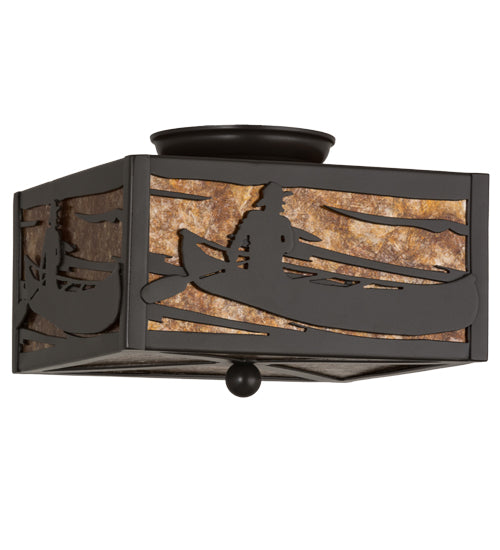 Meyda Tiffany Canoe At Lake 23991 Ceiling Light - Timeless Bronze