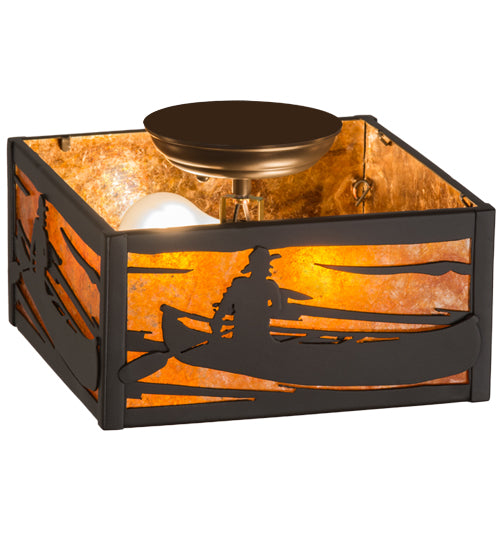 Meyda Tiffany Canoe At Lake 23991 Ceiling Light - Timeless Bronze
