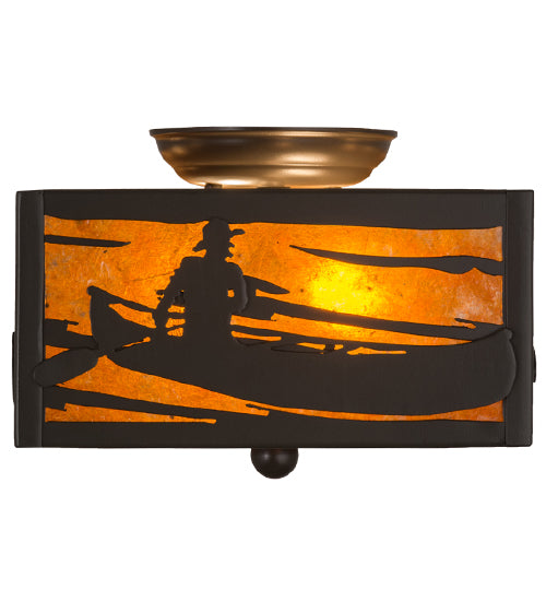 Meyda Tiffany Canoe At Lake 23991 Ceiling Light - Timeless Bronze