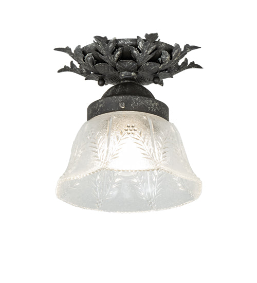 Meyda Tiffany Fancy Floral 239955 Ceiling Light - Pewter,Antique