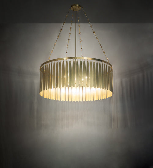 Meyda Tiffany Lighting 240187 Gibson Eight Light Chandelier Decor Brass