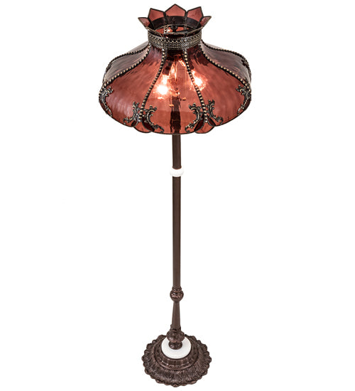 Meyda Tiffany Lighting 240286 Elizabeth Three Light Floor Lamp Lamp Bronze / Dark