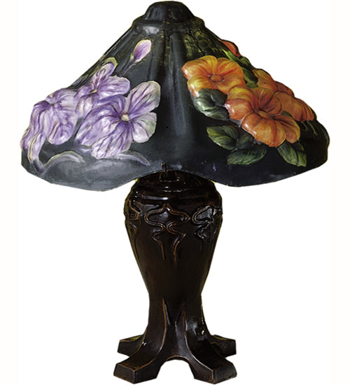 Meyda Tiffany Lighting 24034 Puffy One Light Table Lamp Lamp Bronze / Dark