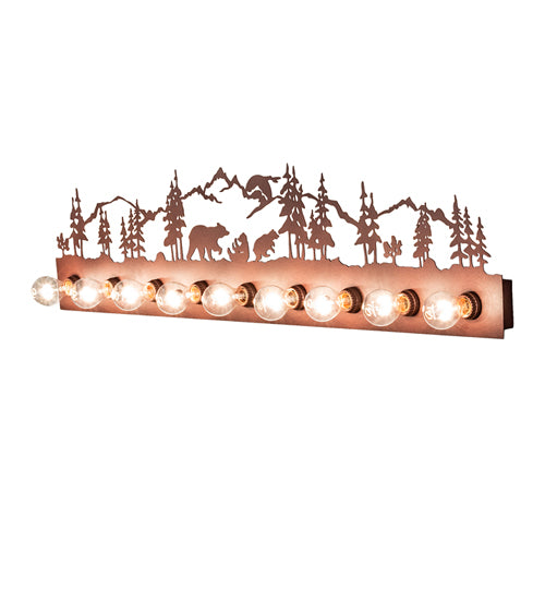 Meyda Tiffany Bear Family 240970 Bath Vanity Light 48 in. wide - Rust