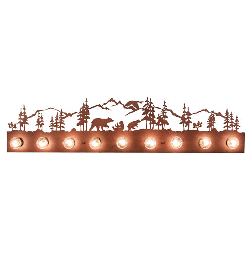 Meyda Tiffany Bear Family 240970 Bath Vanity Light 48 in. wide - Rust