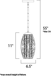 Maxim Arabesque 24153BCGS Pendant Light - Golden Silver