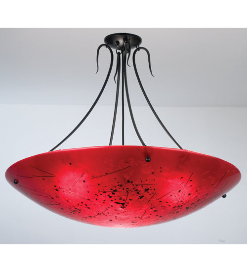Meyda Tiffany Metro Fusion 24163 Pendant Light - Red/Black/Streamer