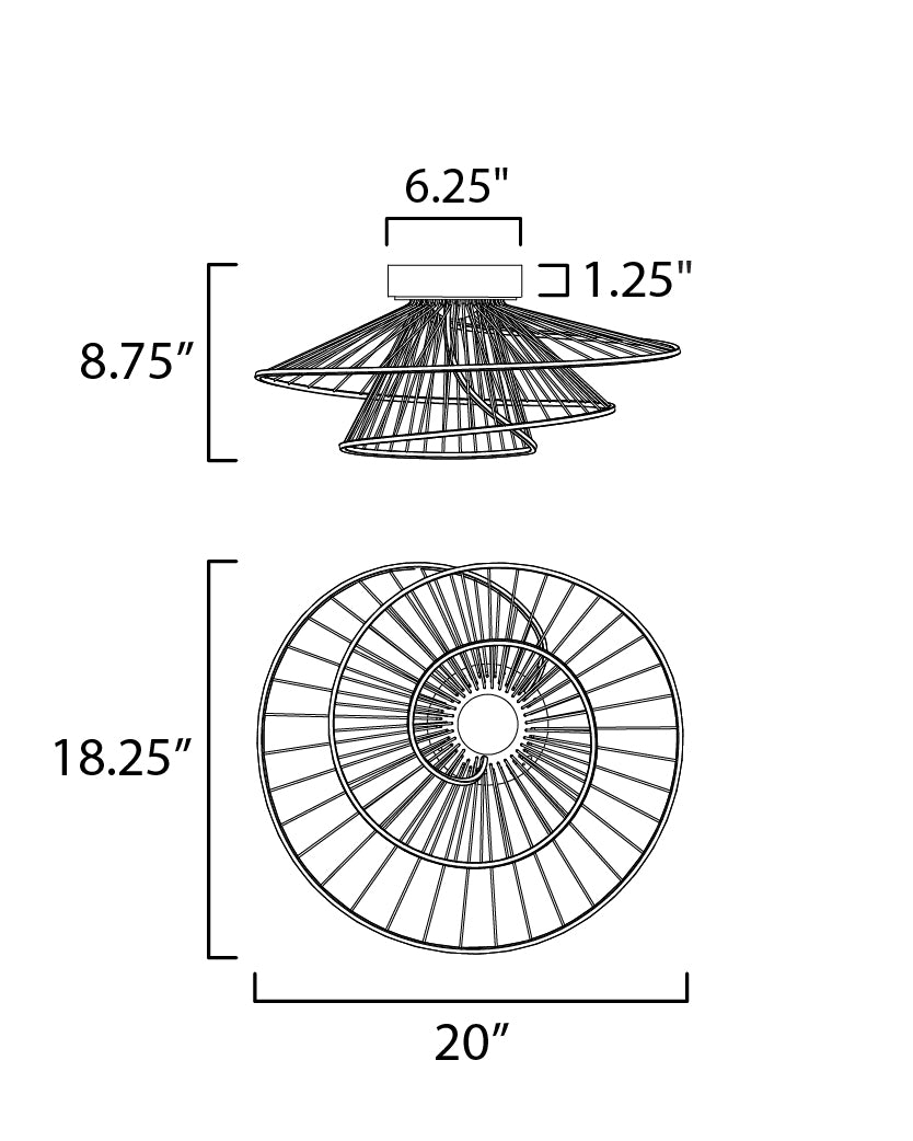 Maxim Zeta 24170NAB Ceiling Light - Natural Aged Brass
