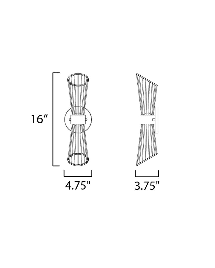 Maxim Zeta 24171MW Wall Sconce Light - Matte White