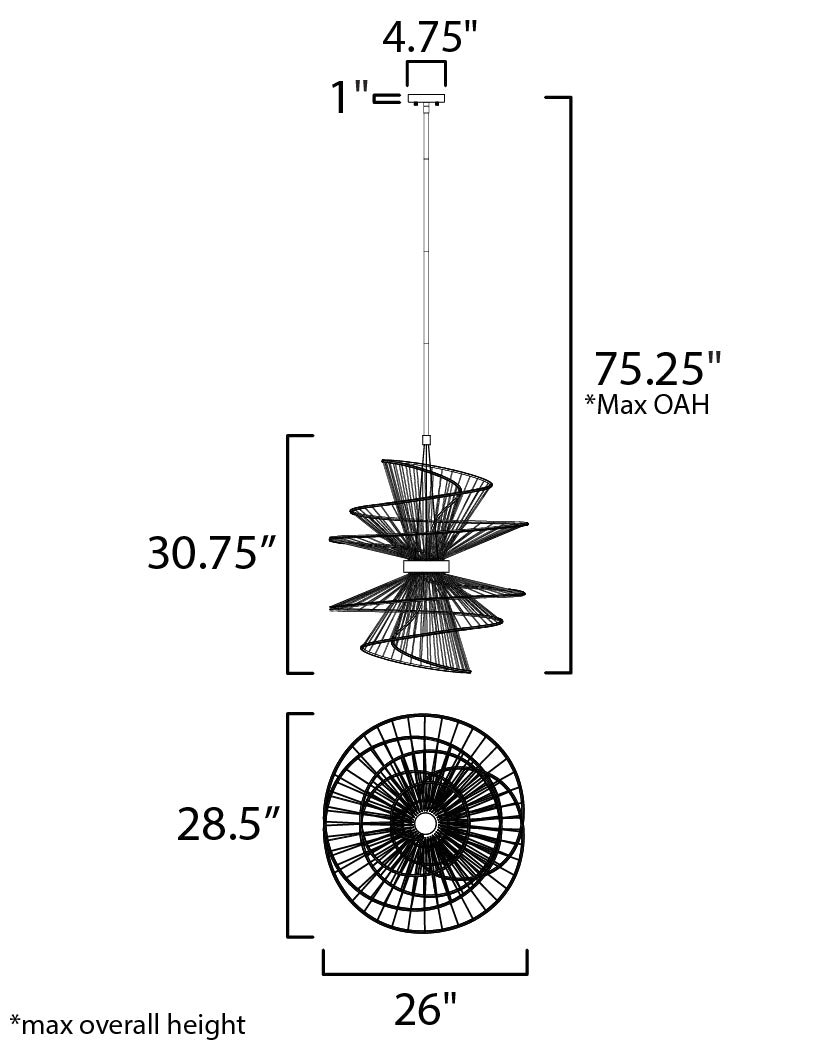 Maxim Zeta 24176MW Pendant Light - Matte White