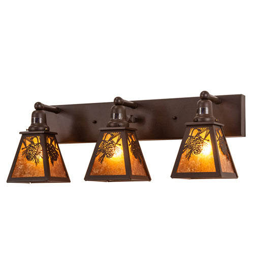 Meyda Tiffany Winter Pine 241799 Bath Vanity Light 28 in. wide - Cafe-Noir