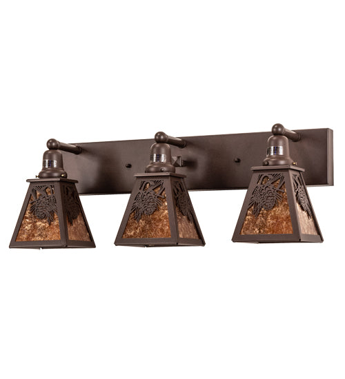 Meyda Tiffany Winter Pine 241799 Bath Vanity Light 28 in. wide - Cafe-Noir