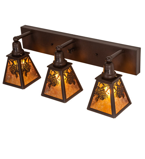 Meyda Tiffany Winter Pine 241799 Bath Vanity Light 28 in. wide - Cafe-Noir