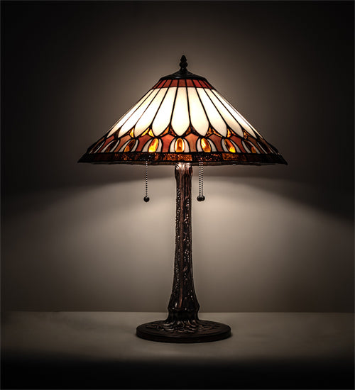 Meyda Tiffany Lighting 242005 Tuscaloosa Six Light Table Lamp Lamp Bronze / Dark