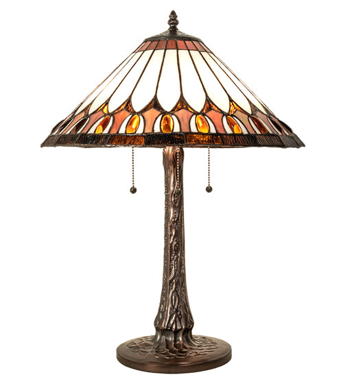 Meyda Tiffany Lighting 242005 Tuscaloosa Six Light Table Lamp Lamp Bronze / Dark