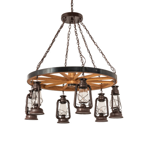 Meyda Tiffany Miners Lantern 242013 Chandelier Light - Rust