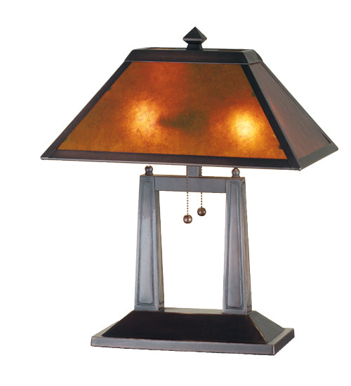 Meyda Tiffany Lighting 24216 Sutter Two Light Table Lamp Lamp Bronze / Dark