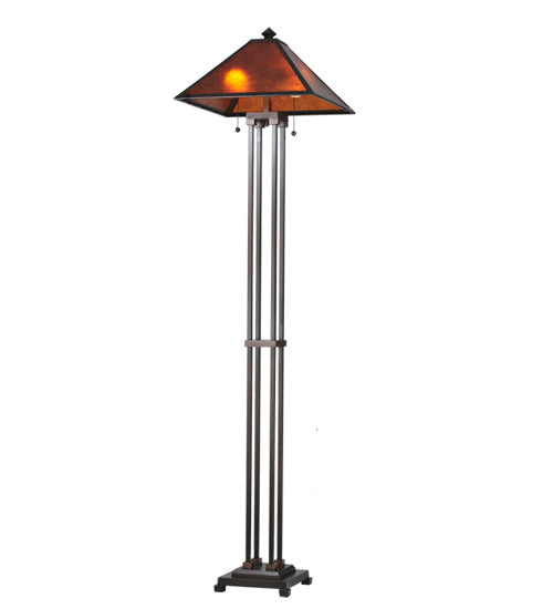 Meyda Tiffany Lighting 24218 Sutter Two Light Floor Lamp Lamp Bronze / Dark