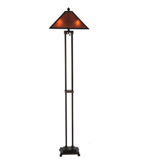 Meyda Tiffany Lighting 24218 Sutter Two Light Floor Lamp Lamp Bronze / Dark