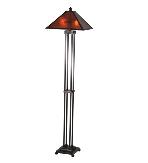 Meyda Tiffany Lighting 24218 Sutter Two Light Floor Lamp Lamp Bronze / Dark