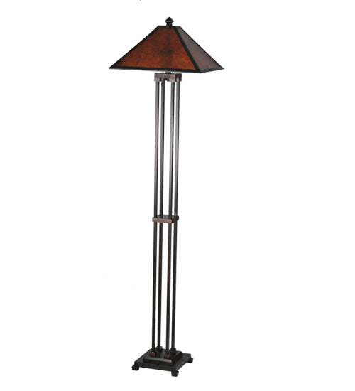 Meyda Tiffany Lighting 24218 Sutter Two Light Floor Lamp Lamp Bronze / Dark