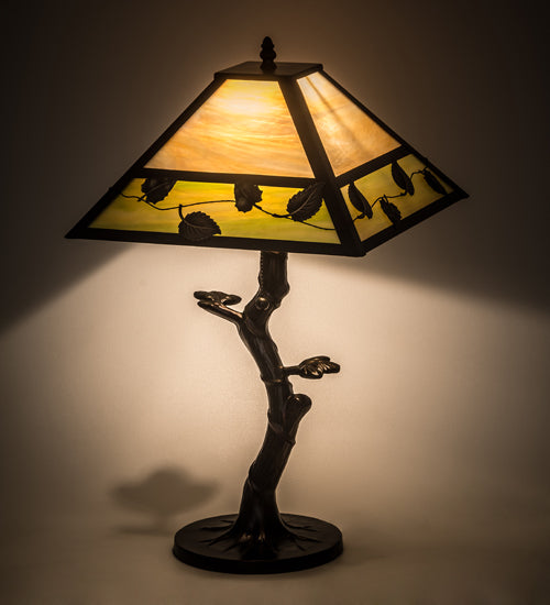Meyda Tiffany Lighting 24246 Vine Leaf Table Lamp Lamp Bronze / Dark