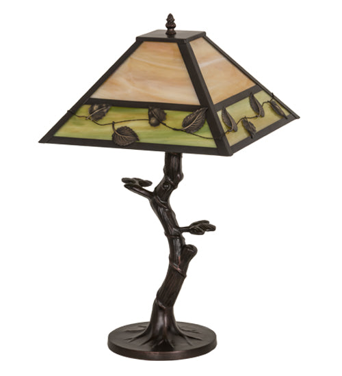 Meyda Tiffany Lighting 24246 Vine Leaf Table Lamp Lamp Bronze / Dark