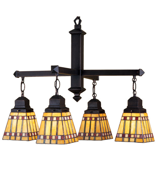 Meyda Tiffany Prairie Corn 24265 Chandelier Light - Craftsman Brown