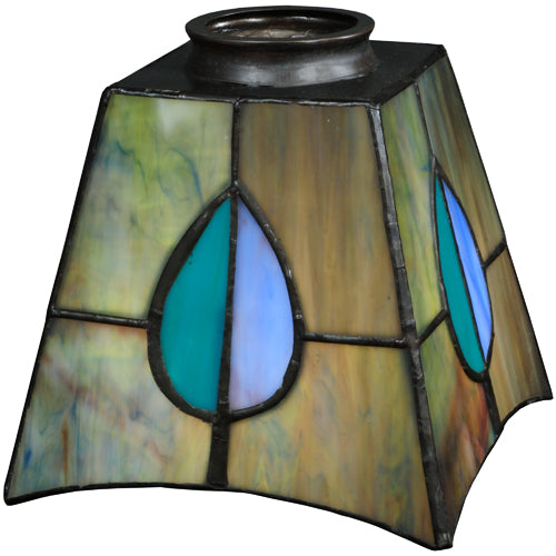 Meyda Tiffany Mackintosh Leaf 31230 Wall Light - Green/Blue Aqua/Green Purple/Blue