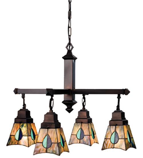 Meyda Tiffany Mackintosh Leaf 24269 Chandelier Light - Antique Copper