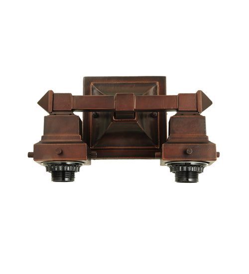 Meyda Tiffany Lighting 24277 Mission Two Light Wall Sconce Hardware Utility Light Bronze / Dark