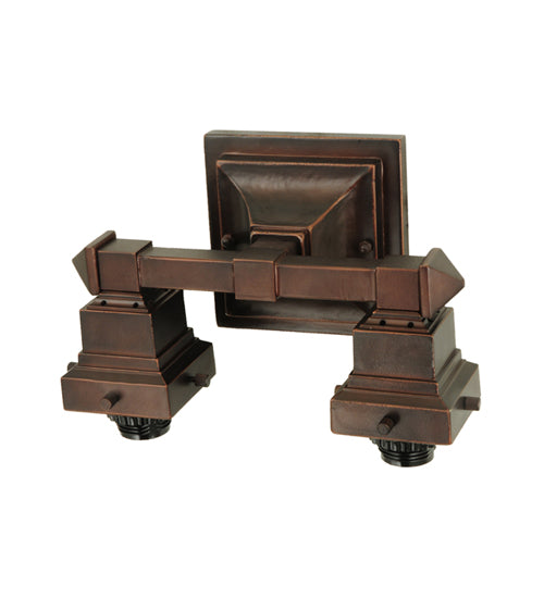 Meyda Tiffany Lighting 24277 Mission Two Light Wall Sconce Hardware Utility Light Bronze / Dark