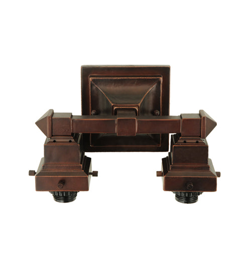 Meyda Tiffany Lighting 24277 Mission Two Light Wall Sconce Hardware Utility Light Bronze / Dark