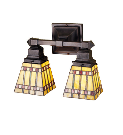 Meyda Tiffany Prairie Corn 24278 Bath Vanity Light 12 in. wide - Rust