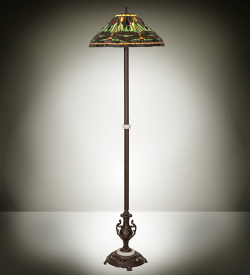 Meyda Tiffany Lighting 242832 Tiffany Dragonfly One Light Floor Lamp Lamp Bronze / Dark