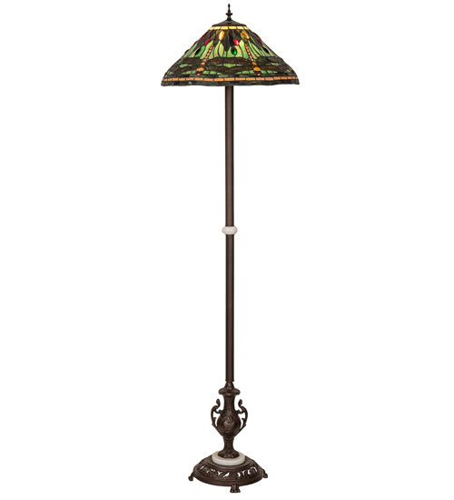 Meyda Tiffany Lighting 242832 Tiffany Dragonfly One Light Floor Lamp Lamp Bronze / Dark