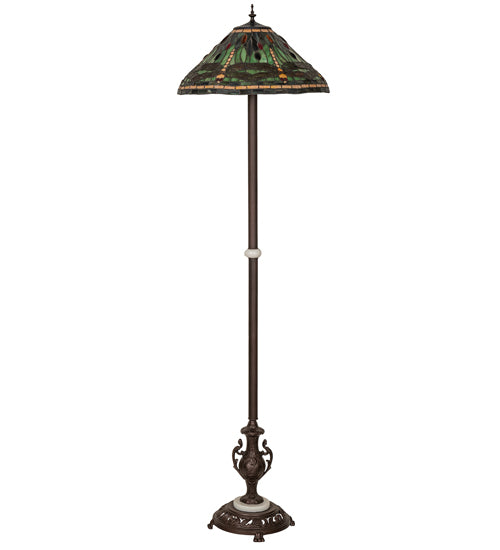 Meyda Tiffany Lighting 242832 Tiffany Dragonfly One Light Floor Lamp Lamp Bronze / Dark