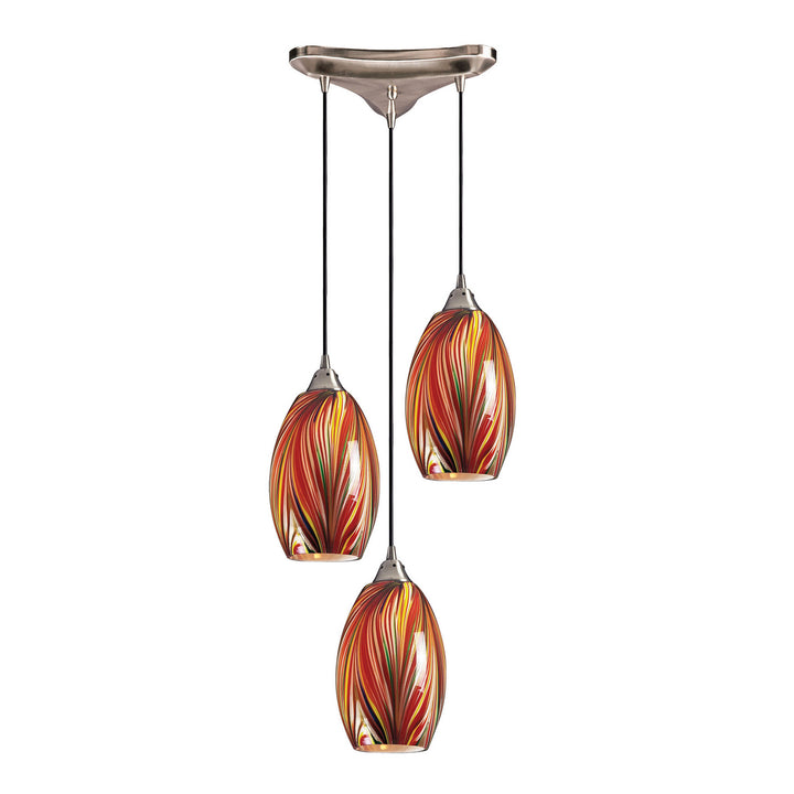 Elk Mulinello 517-3M Pendant Light - Satin Nickel