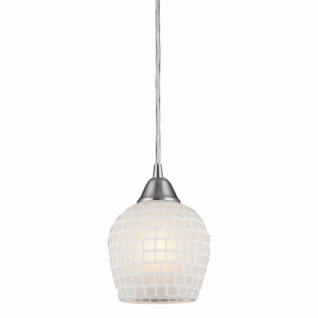 Elk Fusion 528-1WHT Pendant Light - Satin Nickel
