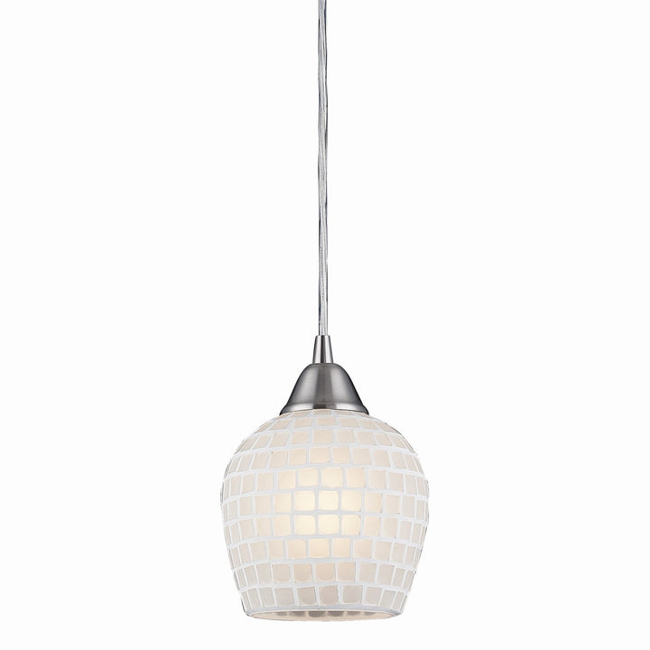 Elk Fusion 528-1WHT Pendant Light - Satin Nickel
