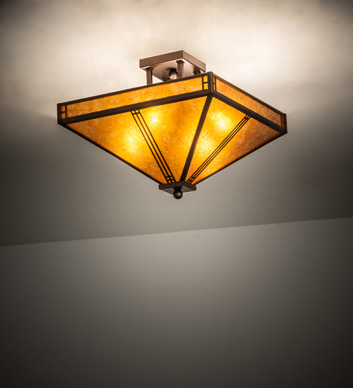 Meyda Tiffany Prairie Loft 243280 Ceiling Light - Mahogany Bronze