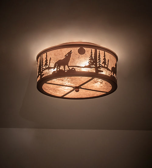 Meyda Tiffany Wolf On The Loose 243533 Ceiling Light - Rust