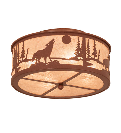 Meyda Tiffany Wolf On The Loose 243533 Ceiling Light - Rust