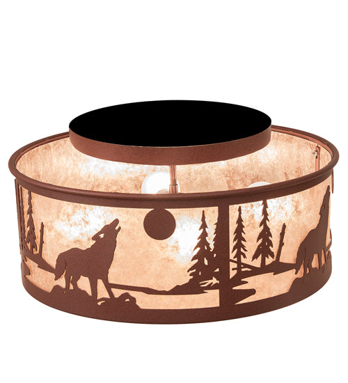 Meyda Tiffany Wolf On The Loose 243533 Ceiling Light - Rust