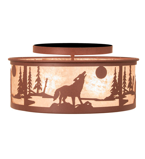 Meyda Tiffany Wolf On The Loose 243533 Ceiling Light - Rust