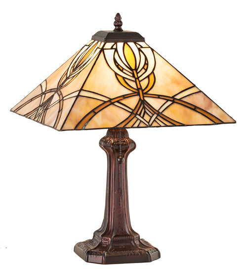 Meyda Tiffany Lighting 244266 Glasgow Bungalow One Light Table Lamp Lamp Bronze / Dark