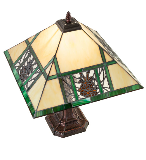 Meyda Tiffany Lighting 244267 Pinecone Ridge One Light Table Lamp Lamp Bronze / Dark
