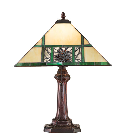 Meyda Tiffany Lighting 244267 Pinecone Ridge One Light Table Lamp Lamp Bronze / Dark