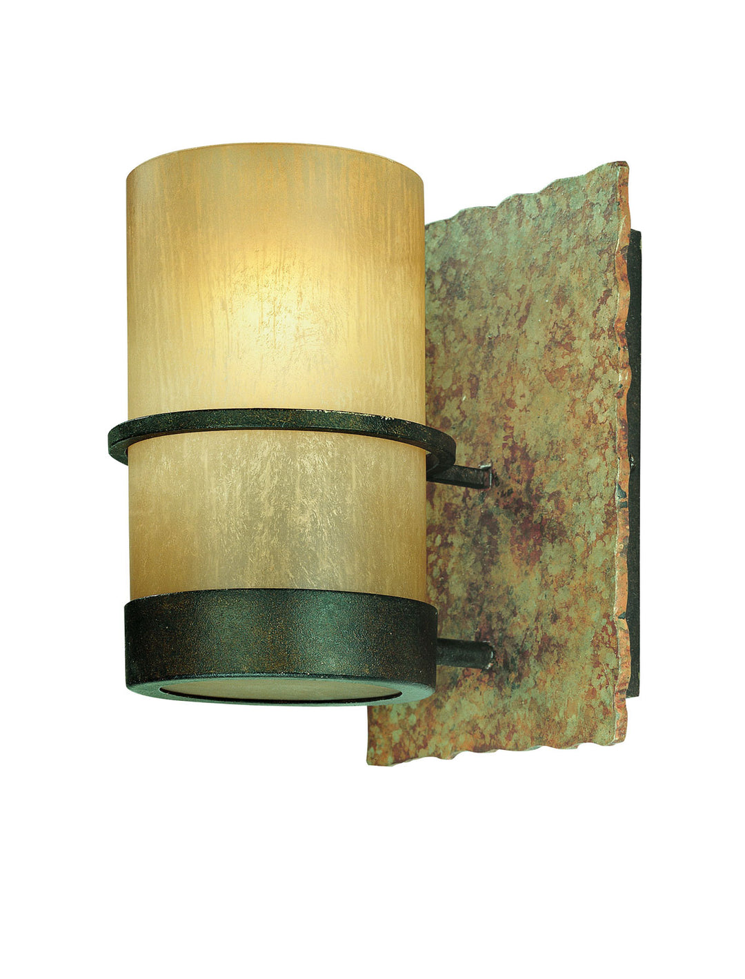 Troy Bamboo B1841BB Wall Sconce Light - Bamboo Bronze Natural Slate